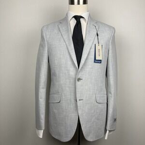 Kenneth Cole Men's Slim Fit Suit Jacket Blazer 44S Light Grey